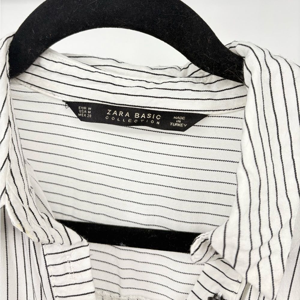 Zara Basic Collection Button Front Side Slit Stri… - image 5